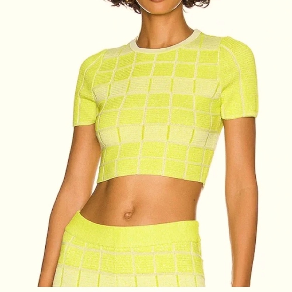 Solid & Striped “The Cara” Cropped Top in Gingham NWT